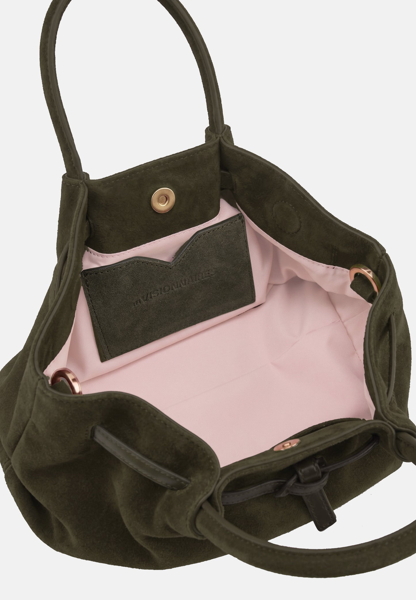 Grace Veloursleder-Handtasche Moosgrün