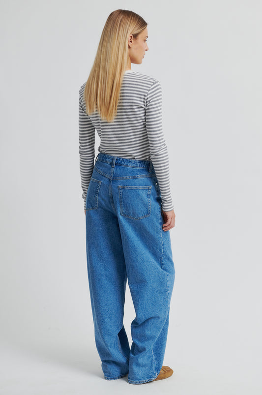 Barrel Jeans Blau Rückansicht