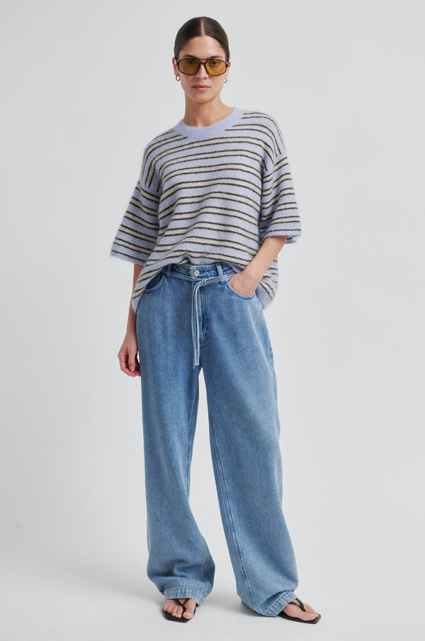 Flauschiger Kurzarm Pullover