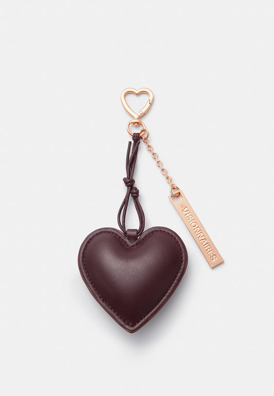 Herz-Taschenanhänger Silky Aubergine