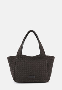 Grace Veloursleder-Shopper Dunkelbraun