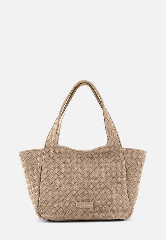 Grace Veloursleder-Shopper Mushroom