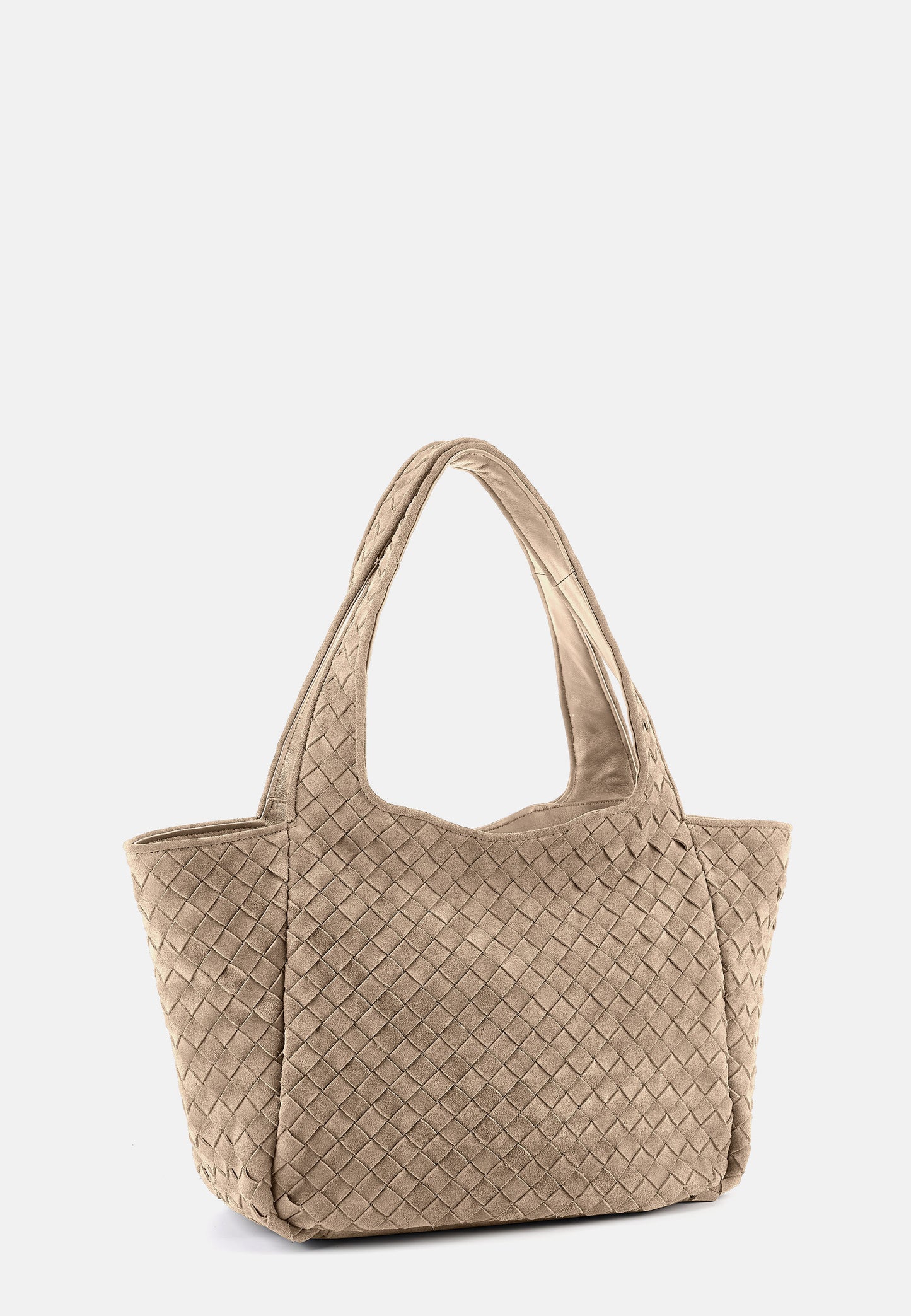 Grace Veloursleder-Shopper Mushroom