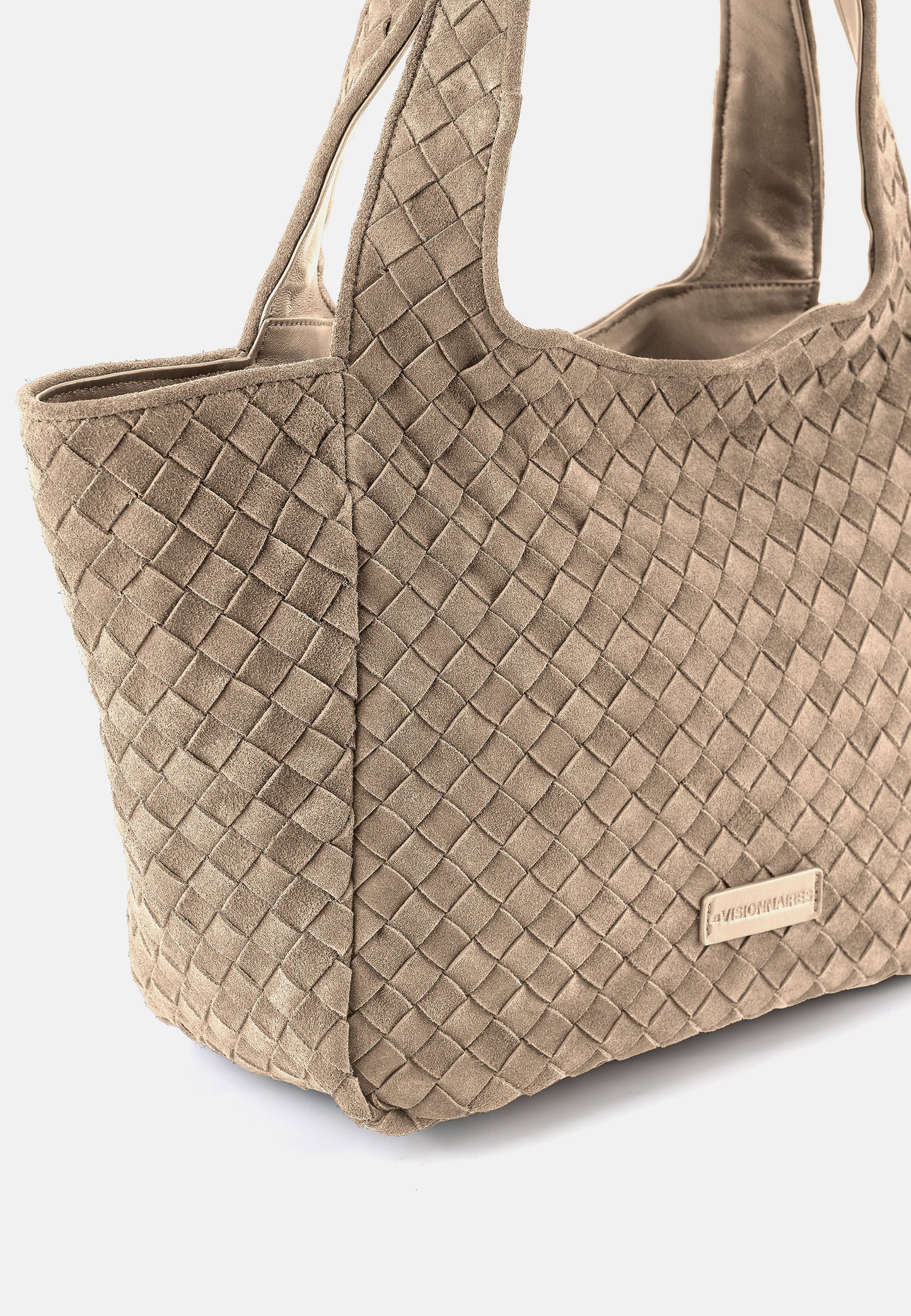 Grace Veloursleder-Shopper Mushroom