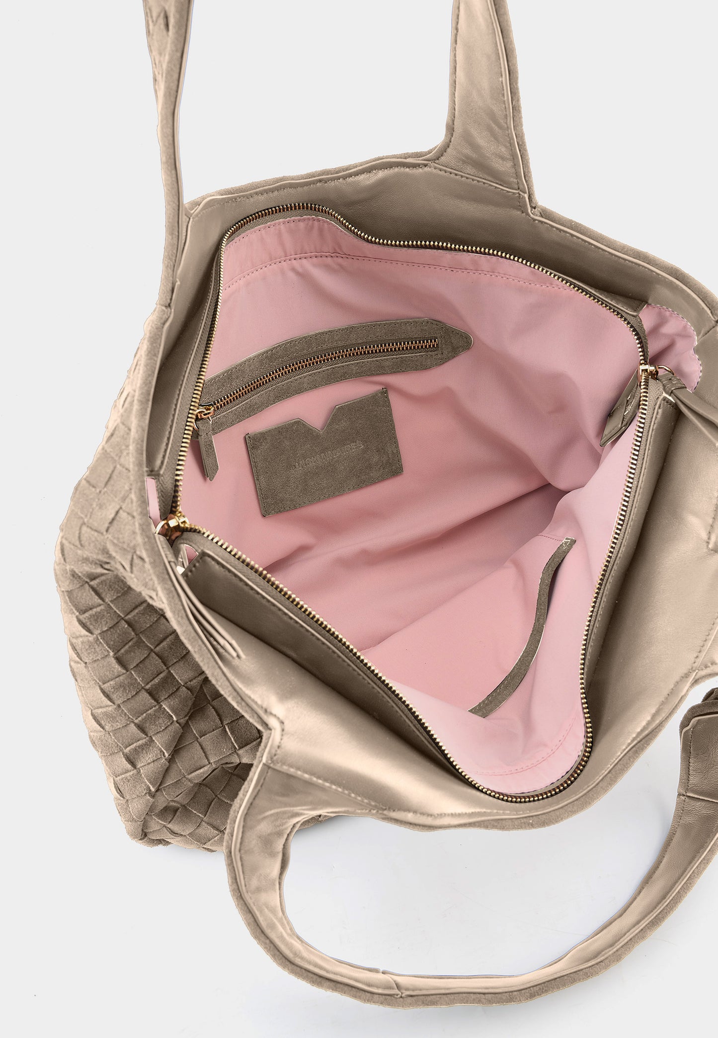 Grace Veloursleder-Shopper Mushroom