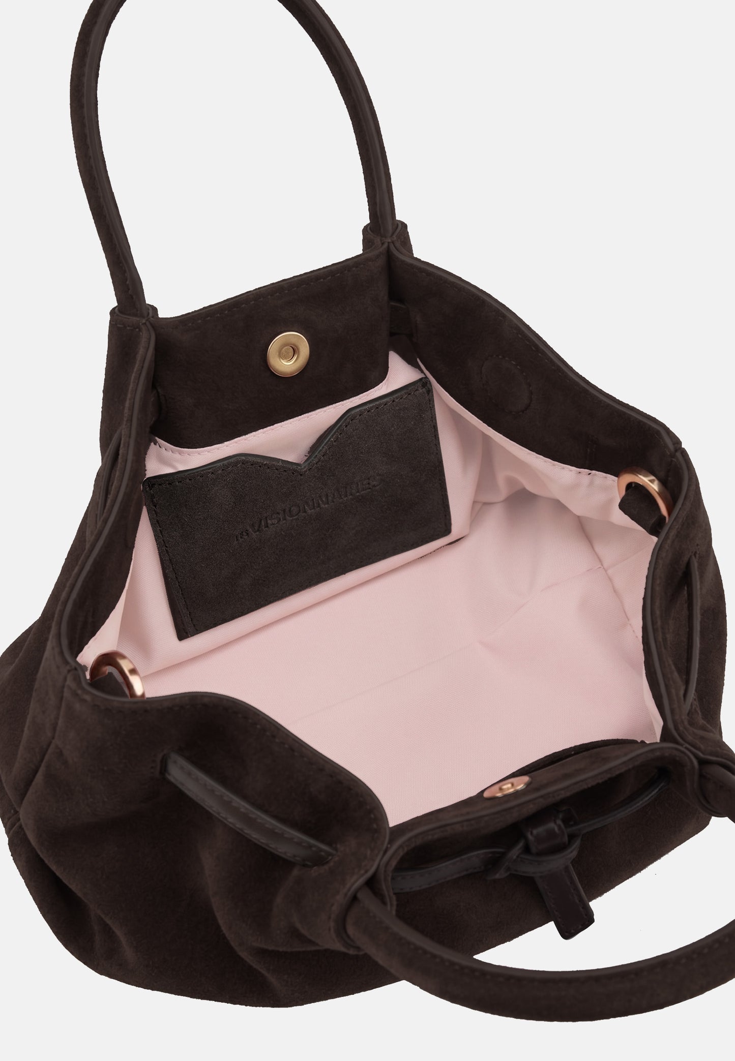 Grace Veloursleder-Handtasche Dunkelbraun