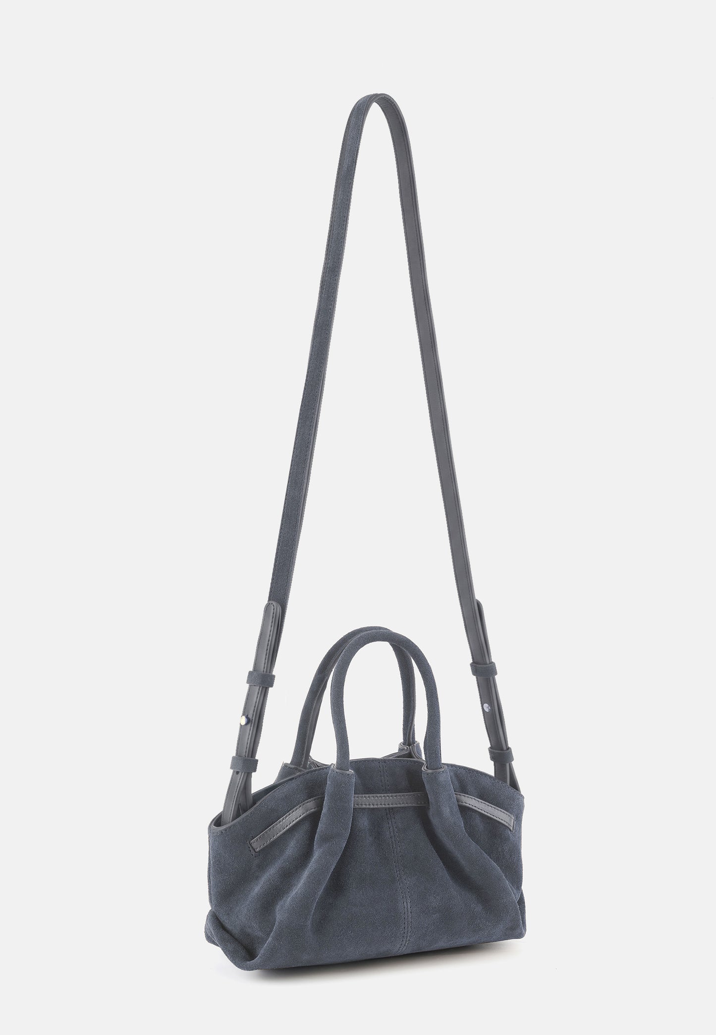Grace Veloursleder-Handtasche Asphaltgrau