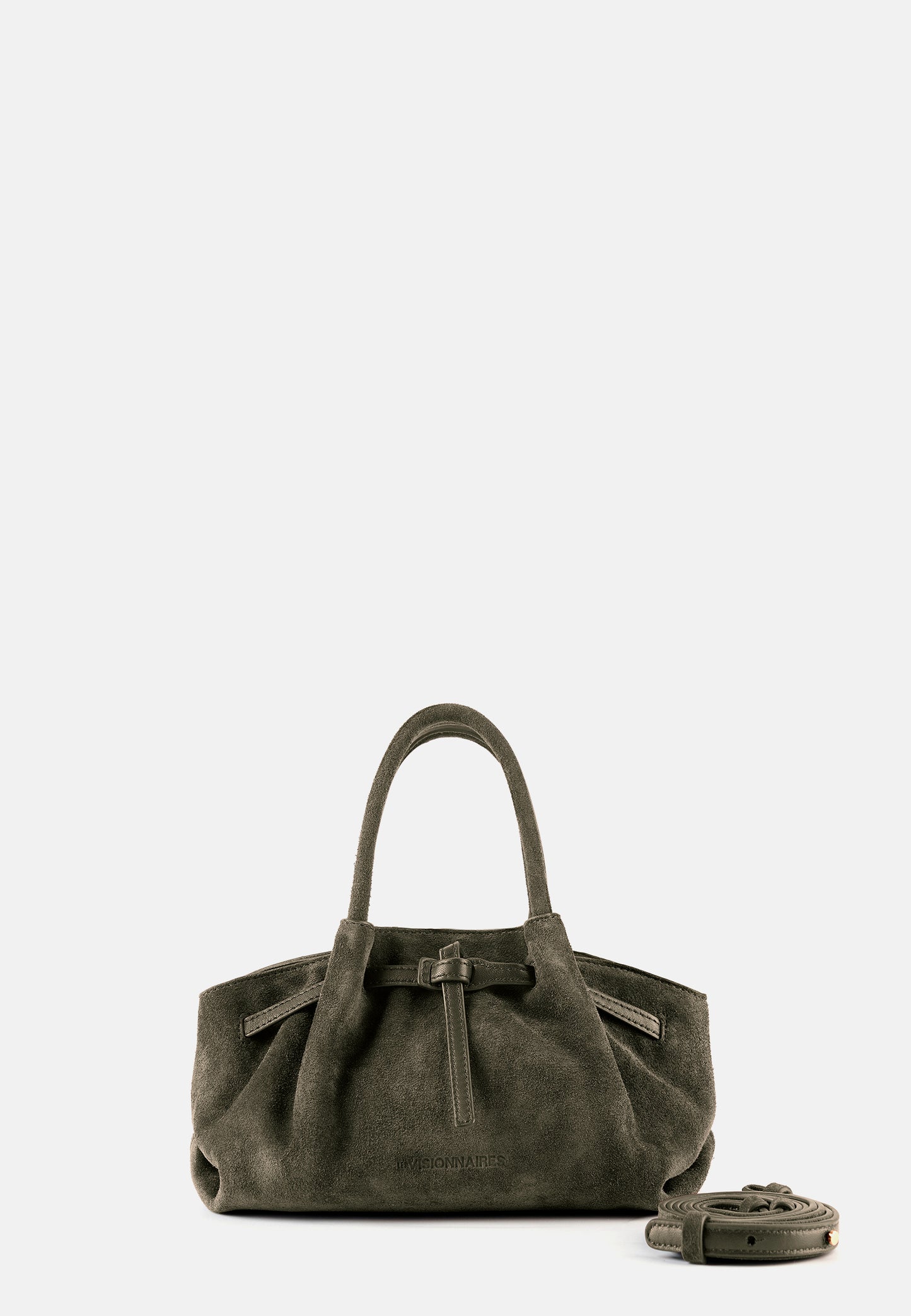 Grace Veloursleder-Handtasche Moosgrün