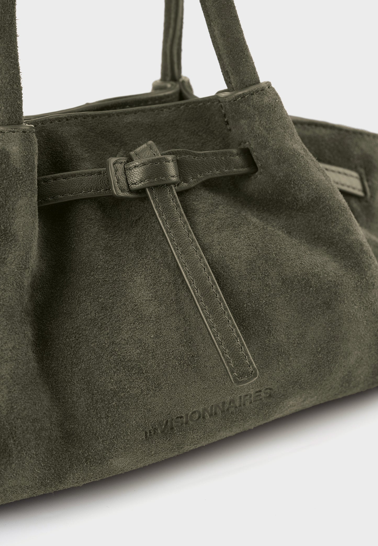 Grace Veloursleder-Handtasche Moosgrün