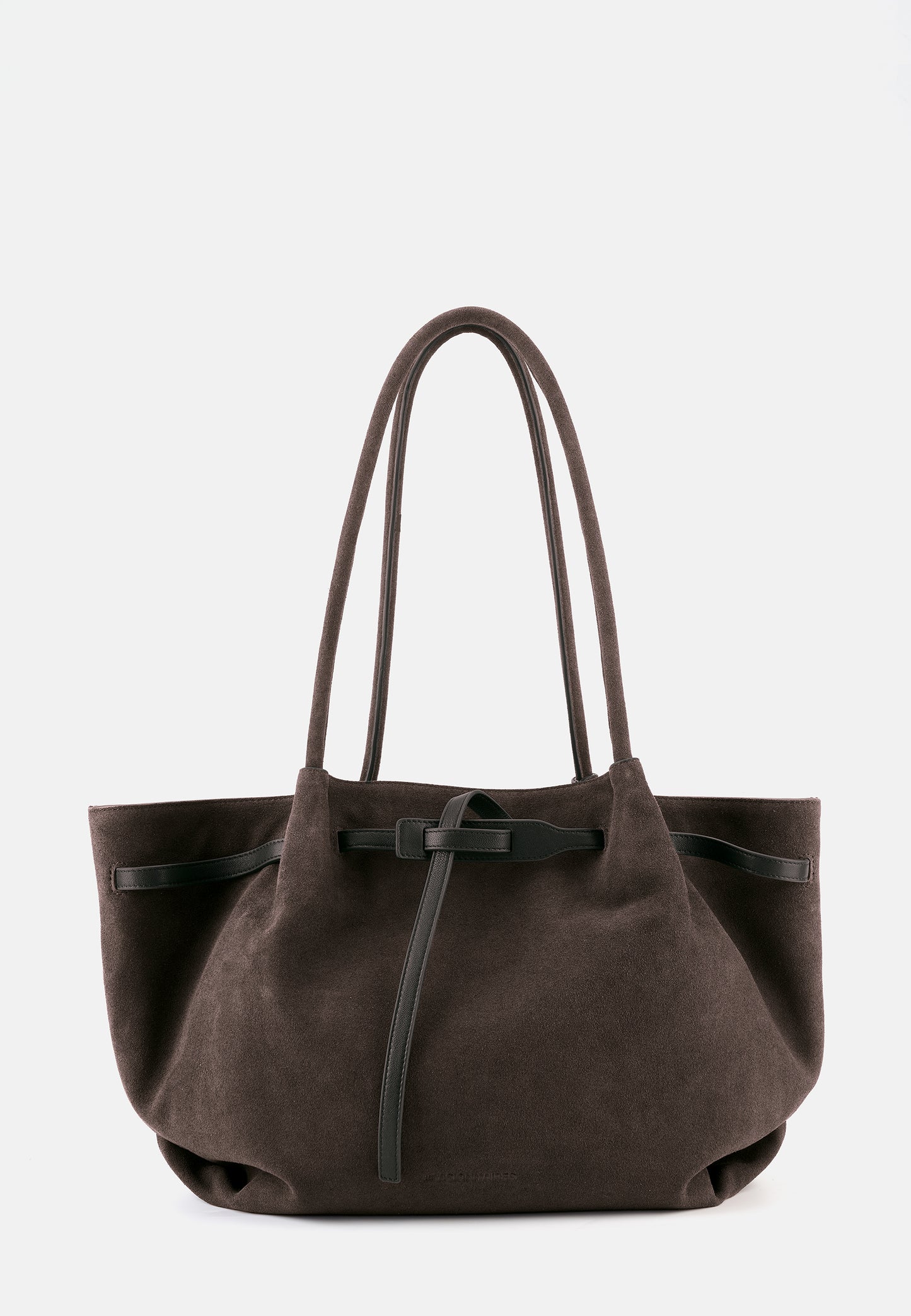 Bonnie Große Veloursleder-Tasche Dunkelbraun