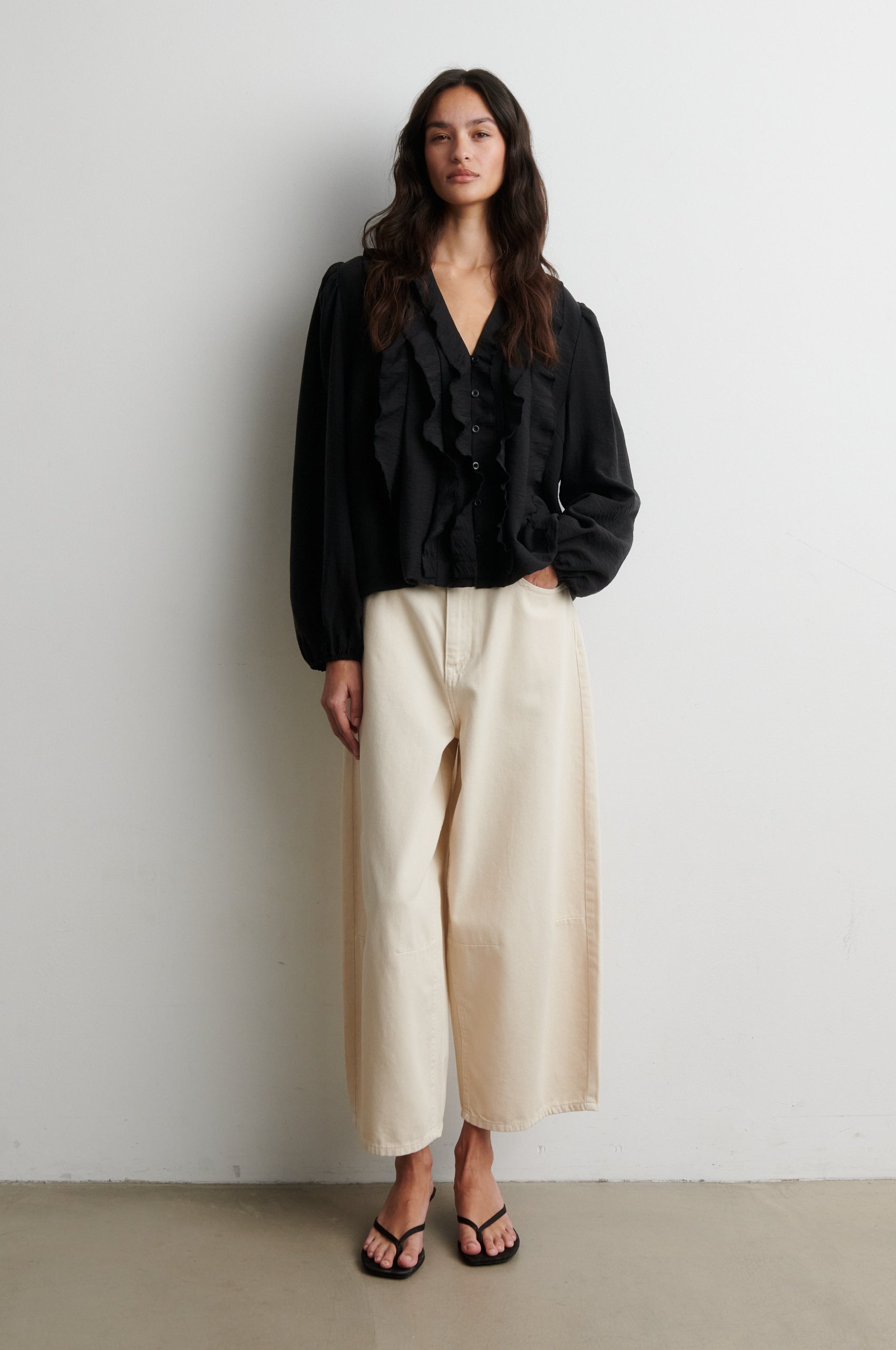 Barrel Jeans Creme
