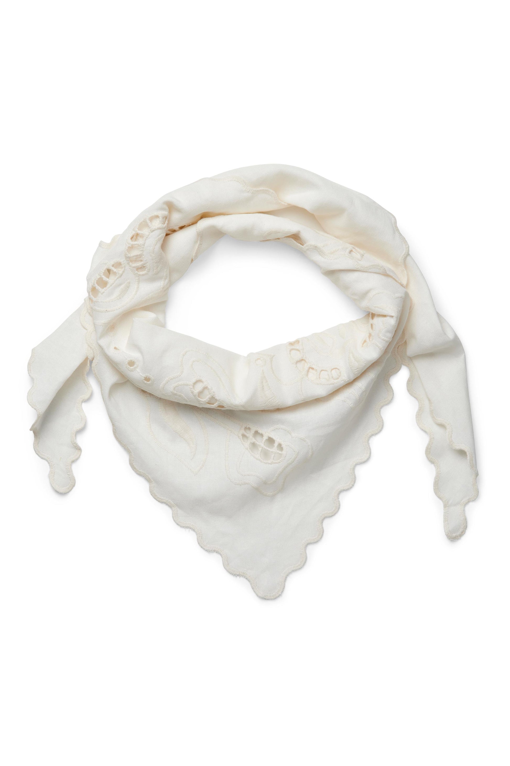 Dreieckiges Halstuch Creme