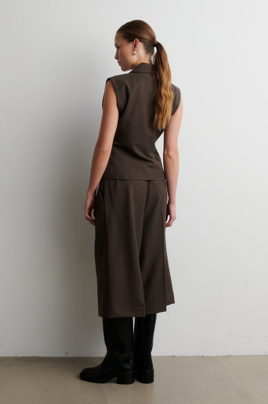Culotte-Bermuda in Braun