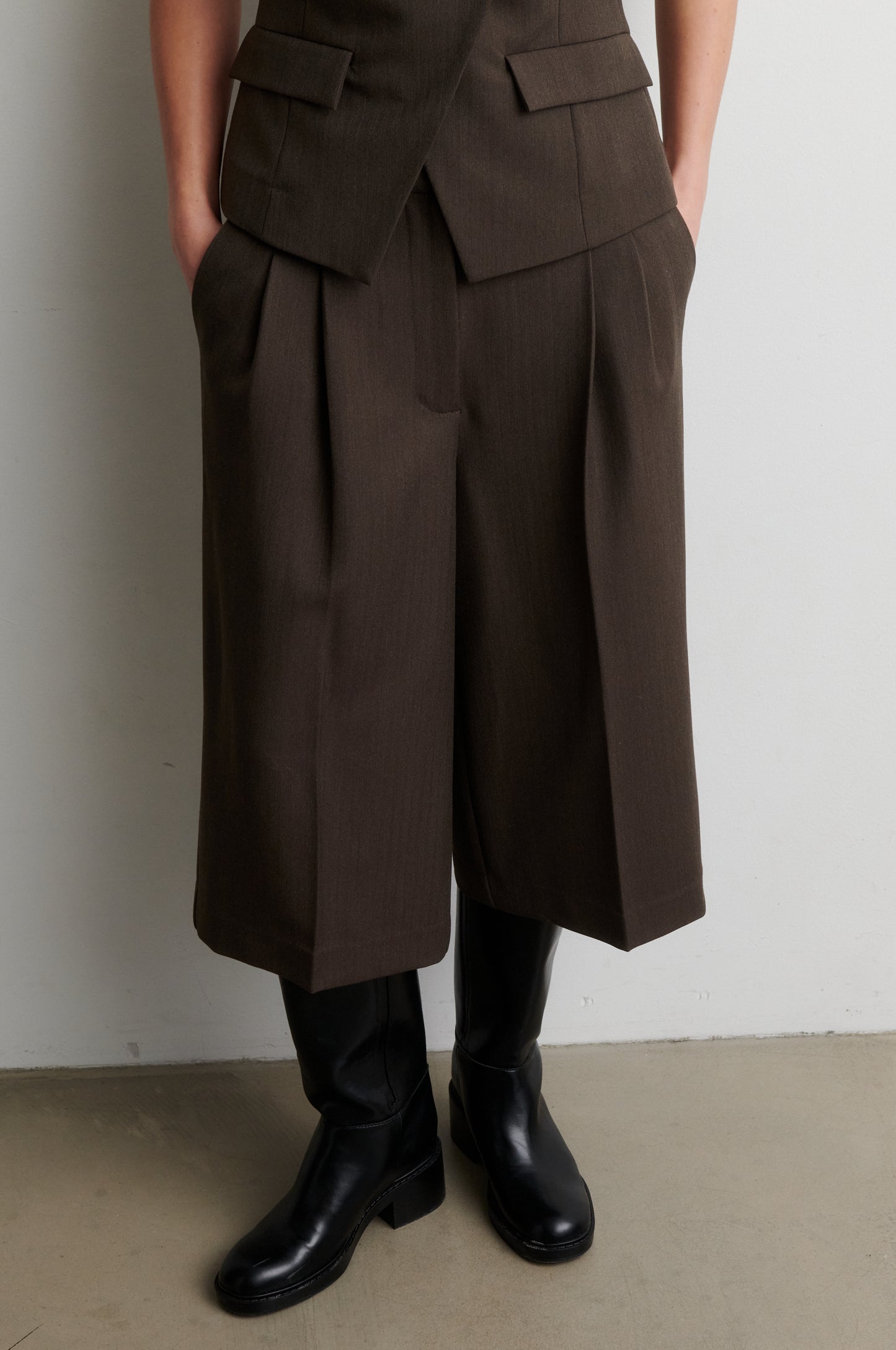 Culotte-Bermuda in Braun