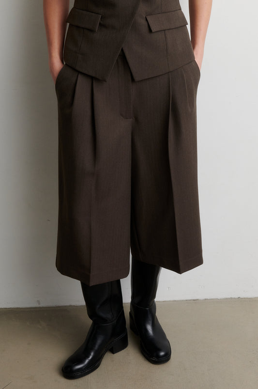 Culotte-Bermuda in Braun