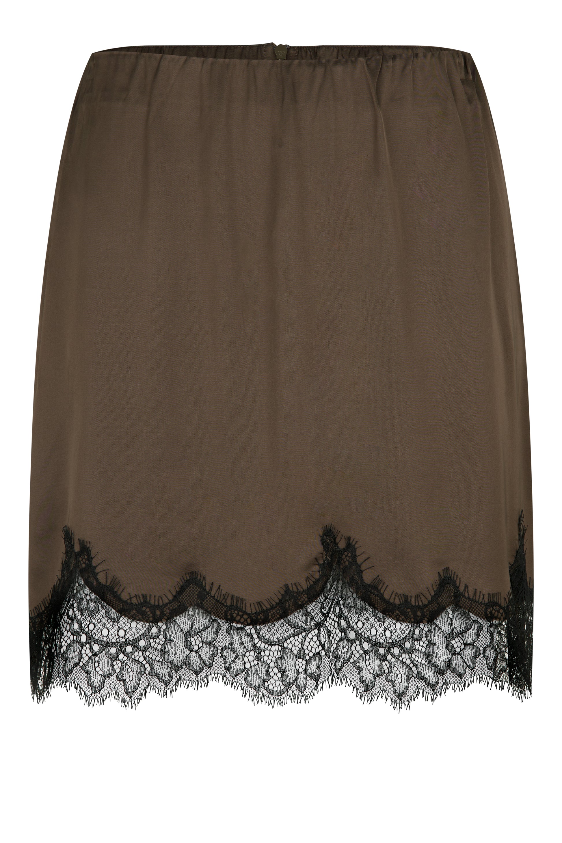 Rock mit Spitze Braun Schwarz
