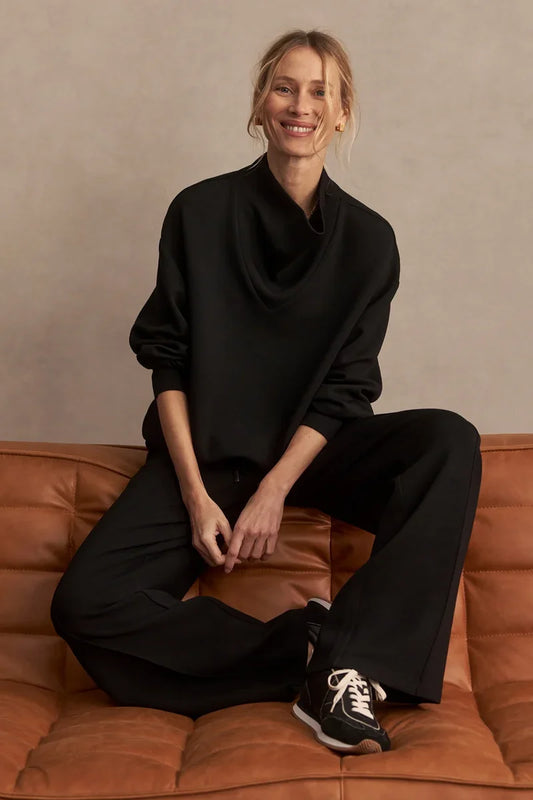 DoubleSoft Hose in Schwarz, Länge 30, im Look