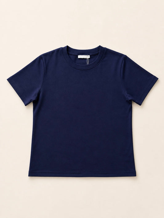 Basic T-Shirt in Marineblau
