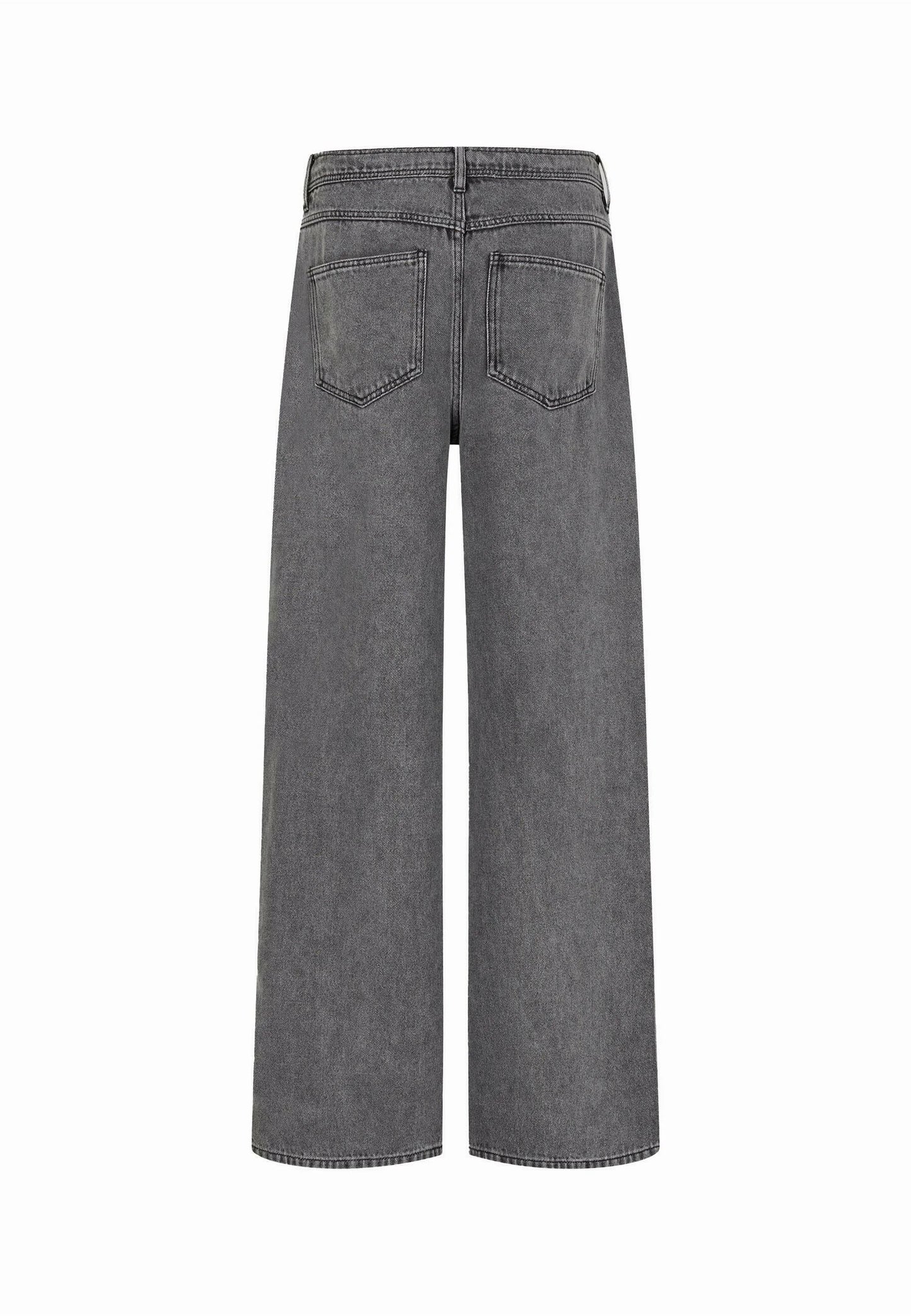 Lyocell-Jeans mit weitem Bein in Schwarzgrau
