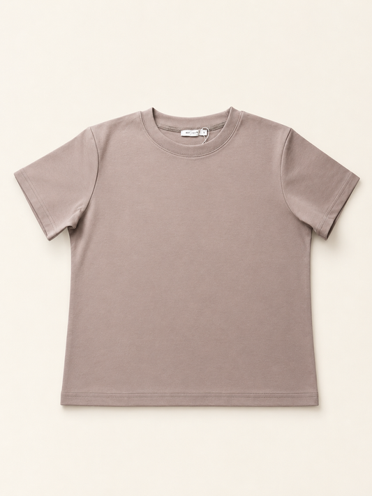 Basic T-Shirt in Taupe
