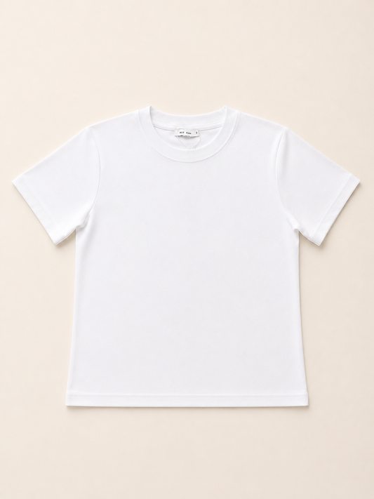Basic T-Shirt in Weiß
