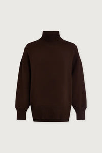 High Neck Sweater in Braun