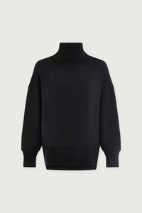 High Neck Sweater in Schwarz