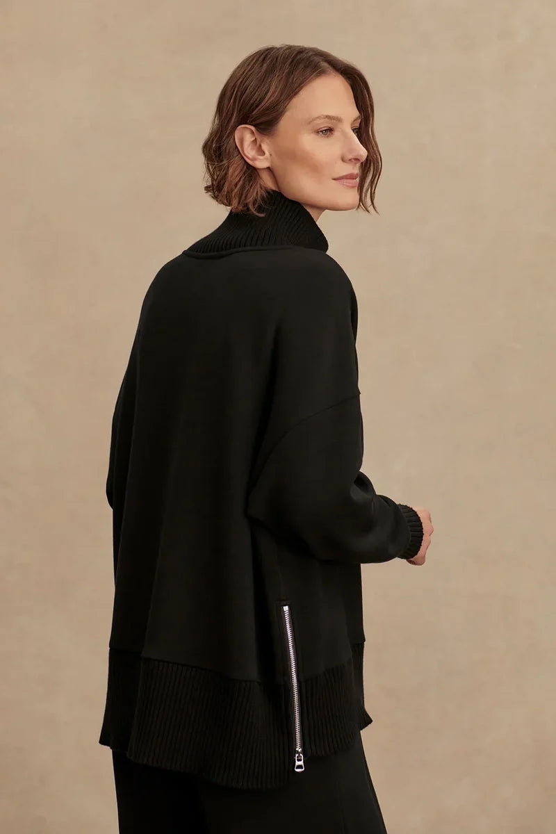 High Neck Sweater in Schwarz, im Look