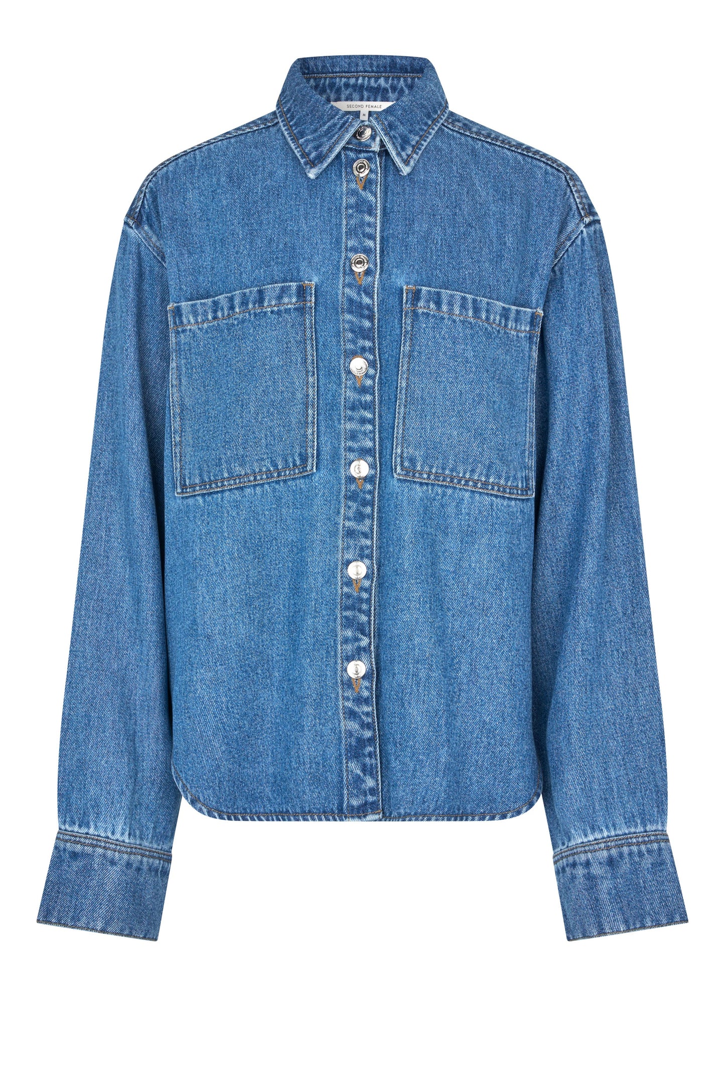Denimhemd mit Brusttaschen in Blau
