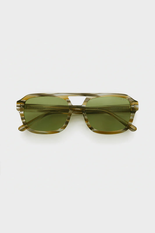 Sonnenbrille Phantom Olive mit olivgrünem Acetatrahmen